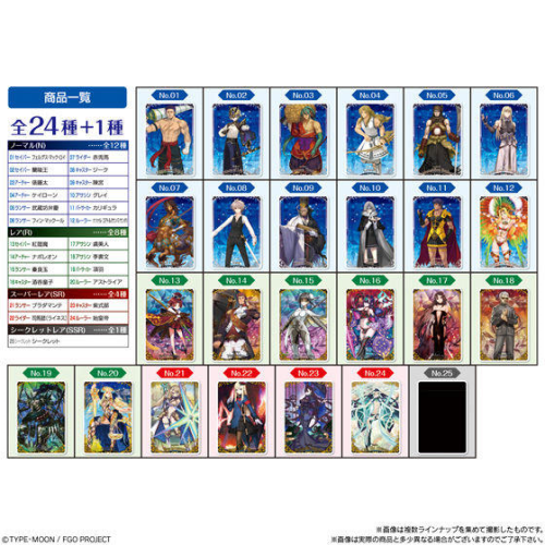 食玩王国オフィシャルウェブサイト Fate/Grand Orderウエハース８