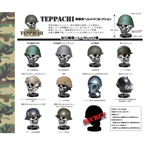 TEPPACHI 1/6戦闘用ヘルメットコレクション 全10種 - ミリタリー